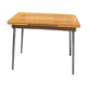 70' wood and chrome kitchen table