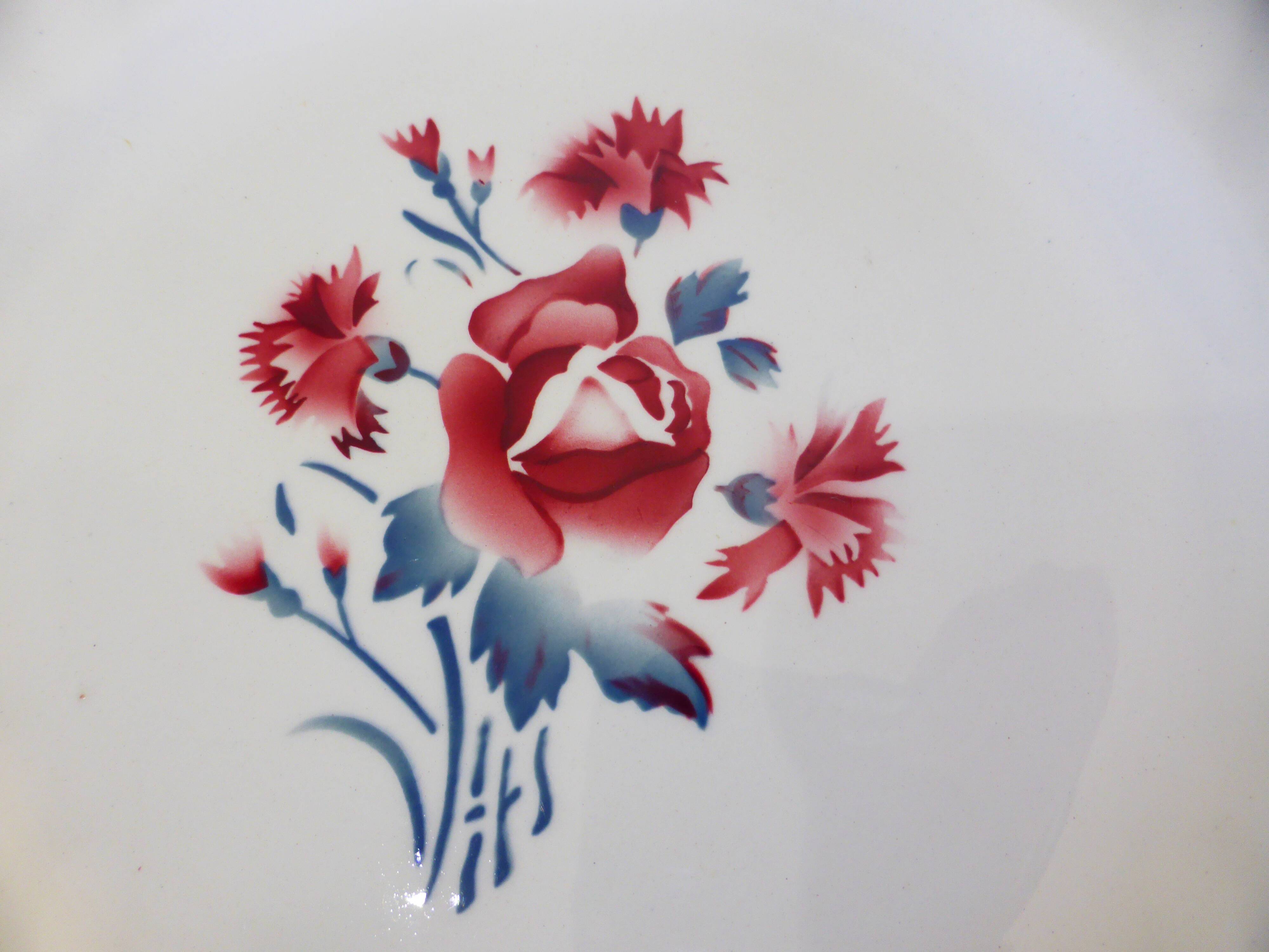 6 assiettes plates de Digoin Sarreguemines modèle Nina Rosa 210419