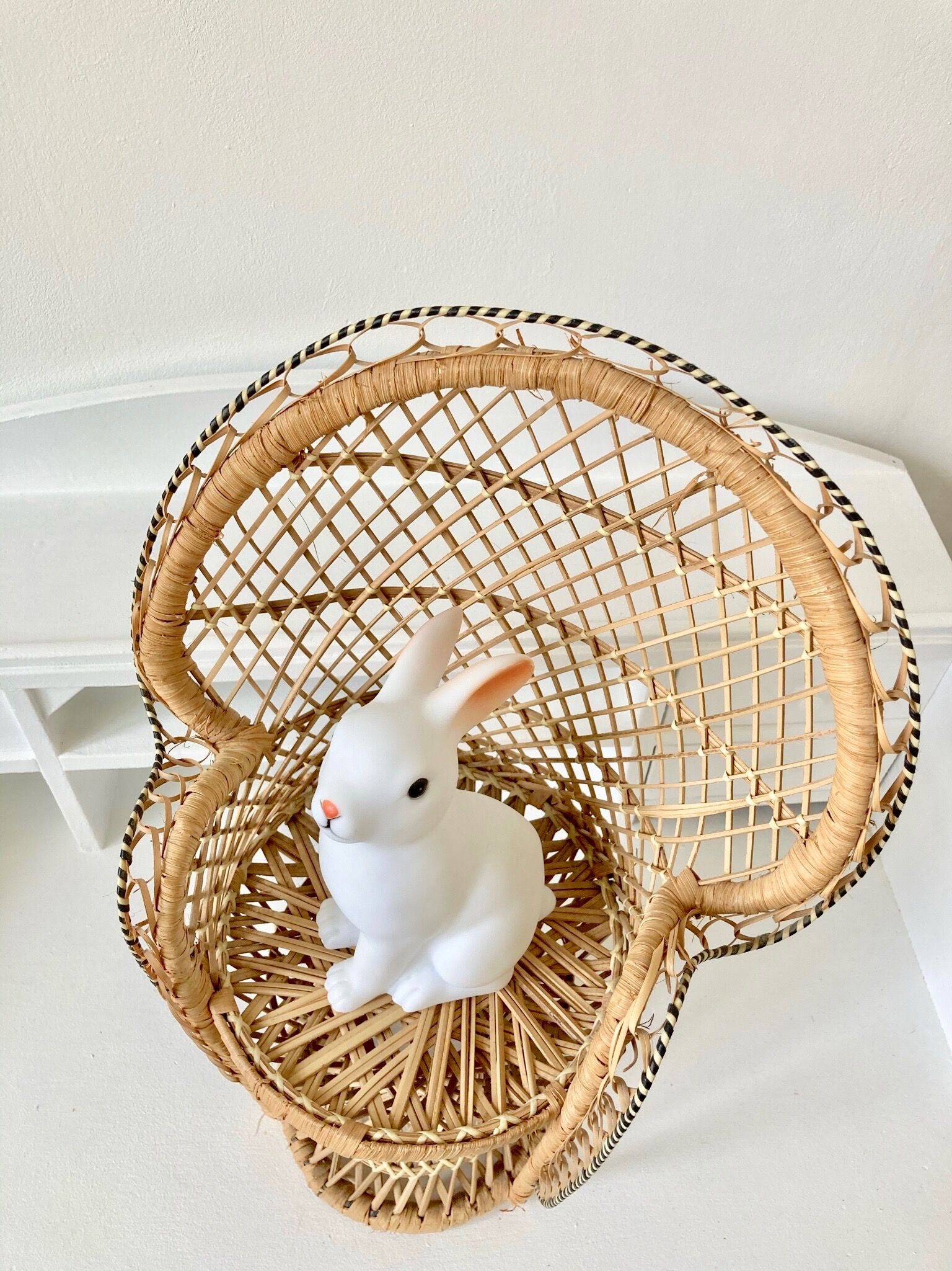 Pair of vintage doll armchairs