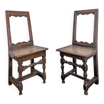 Pair of Lorraine chairs in oak