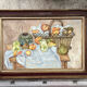 Tableau nature morte encadrée années 80