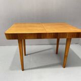 Table à manger réglable en noyer par Setona, années 1950, Tchécoslovaquie
