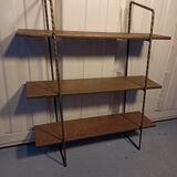 Shelf string iron and wood 3 trays