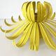 Vintage yellow metal flower wall light