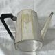 French Art Deco silver-plated coffee pot, octagonal, ebonised wood handle, c. 1925-1935