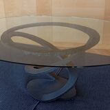 Iron flower table by Maurice Barilone