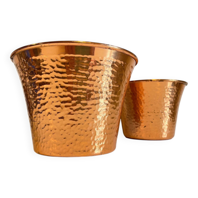 CACHE-POTS Cuivre Martelé ANNEES 60