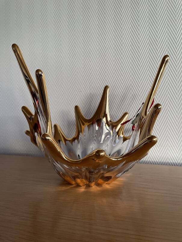 Bayel crystal gold empty pocket cup