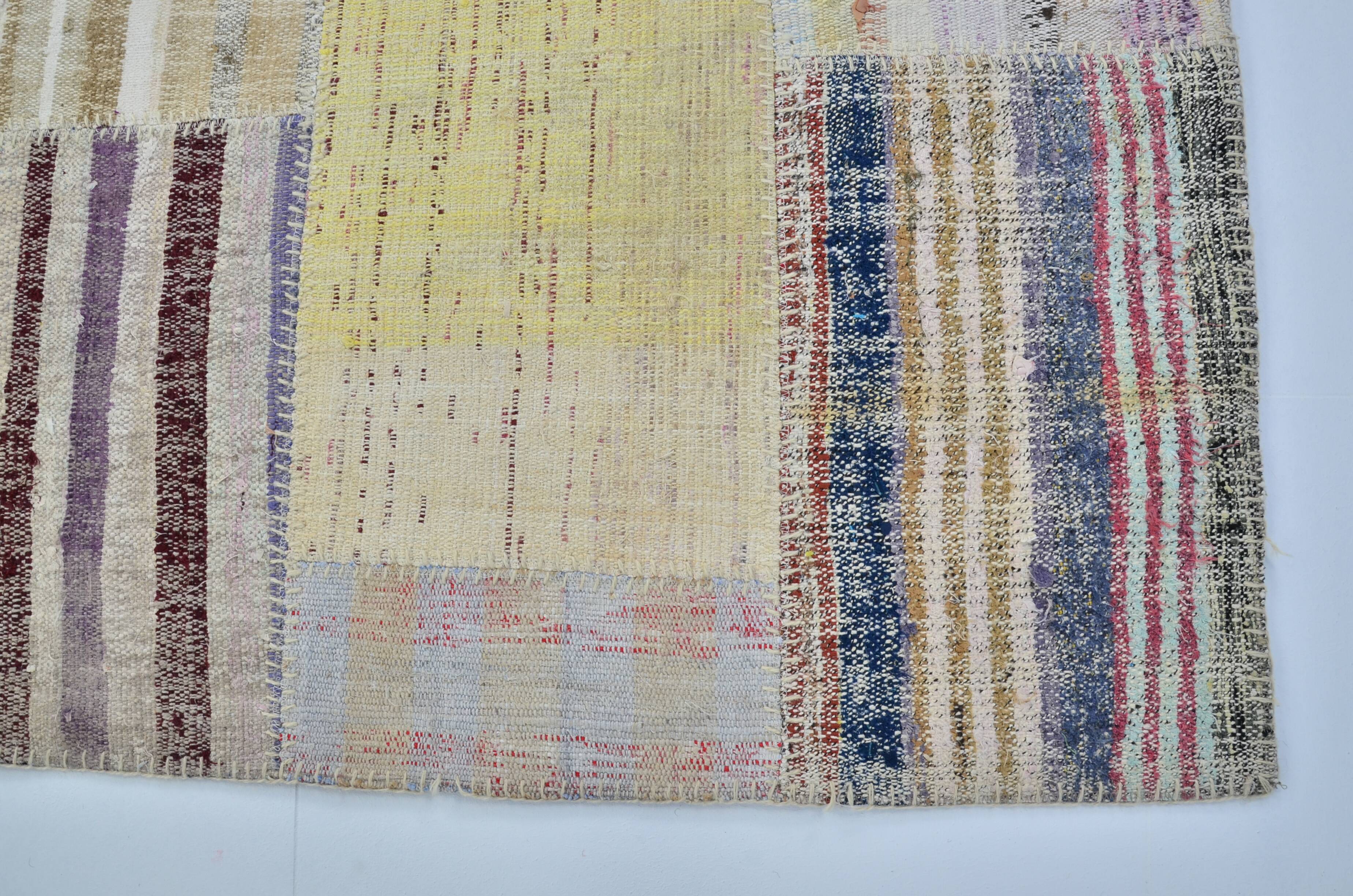 Neutral Colourful Vintage Tribal Kilim sku 3028