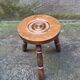 Turned wooden tripod stool