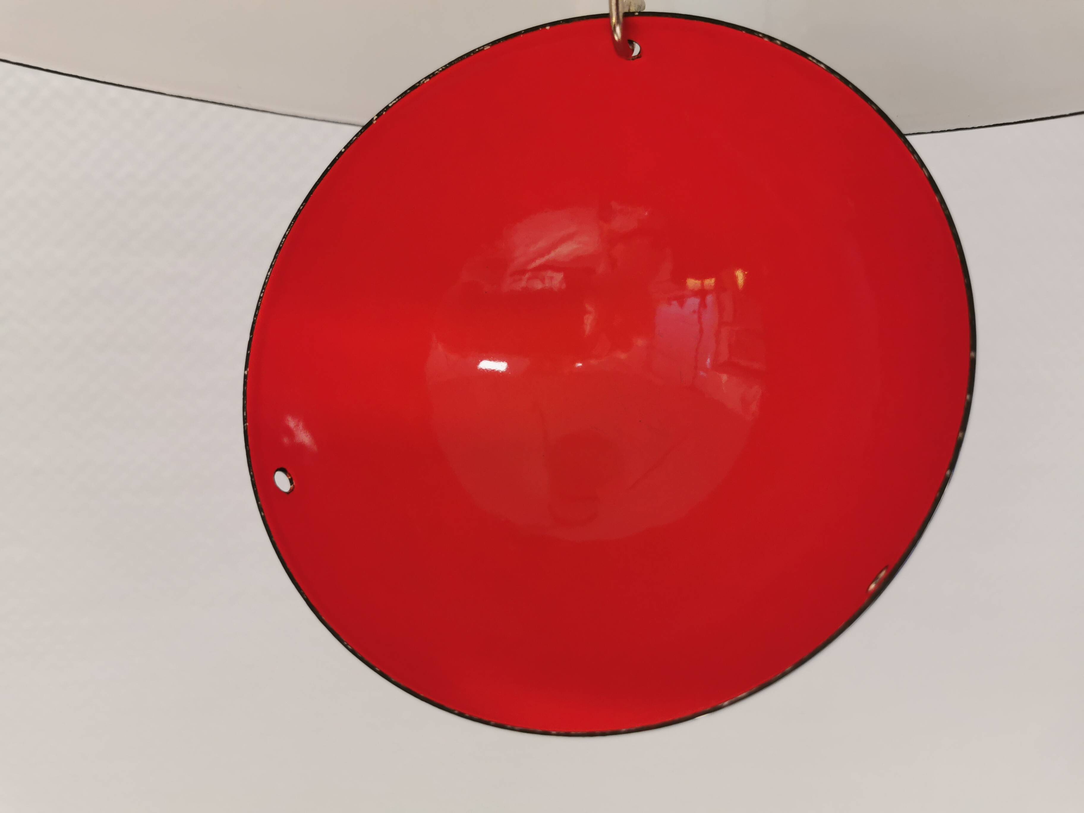 Vintage Verner Panton Flowerpot VP1 Enamel Hanging Lamp, Danish Design