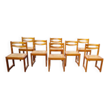 Set of 8 elm chairs Maison Regain