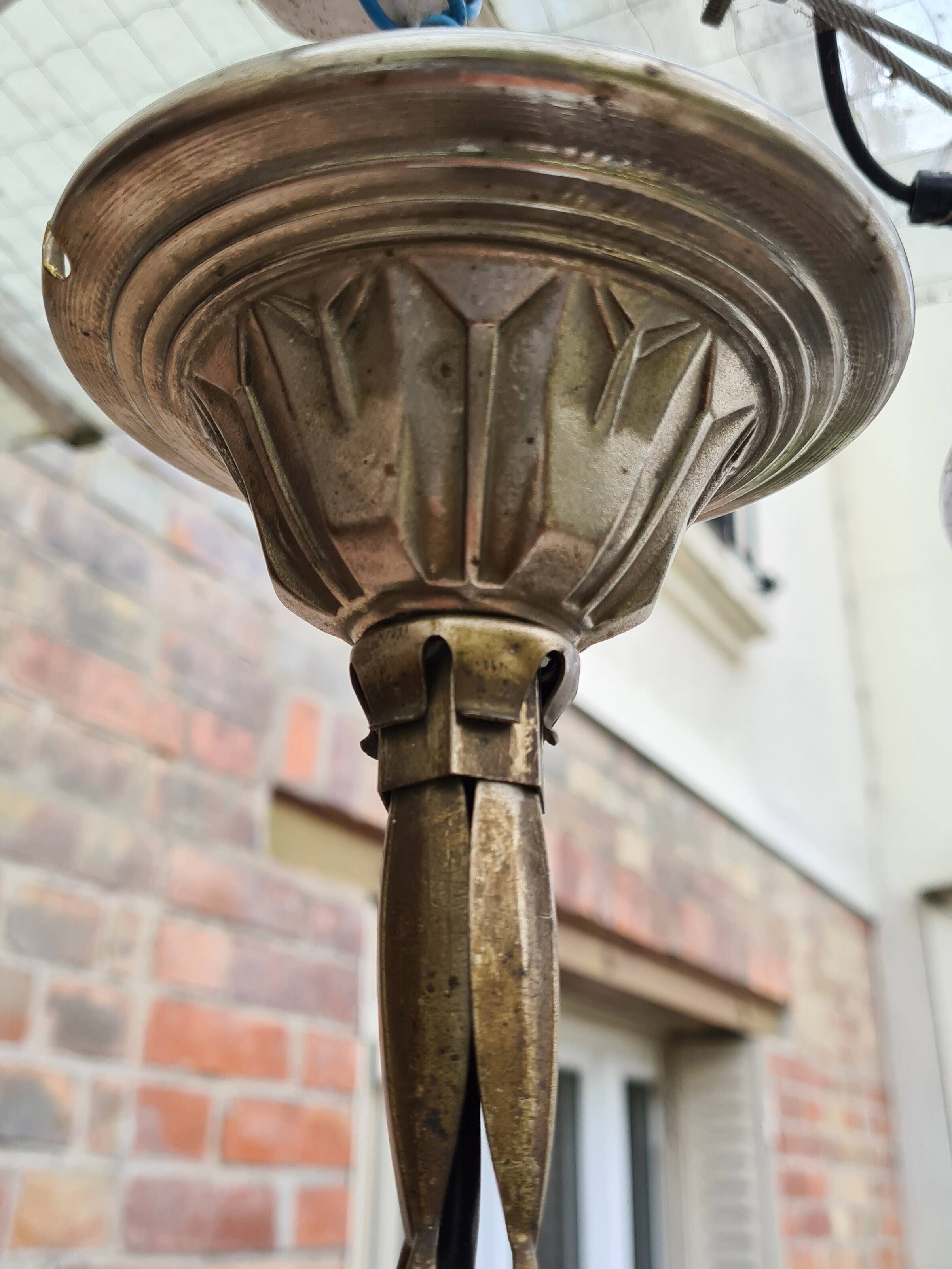 Art Deco Opaline Suspension