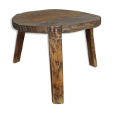 Vintage solid wood tripod stool