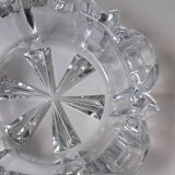 Ancien cendrier rond verre cristal transparent (vintage)