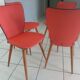 Suite of 4 chairs by Bistrot Baumann 800 by Swiss designer Max Bill 1950s