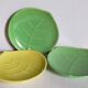 Three ceramic leaf cups 50s