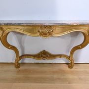Important Wall Console in Gilded Wood, Louis XV style – Early 20th century