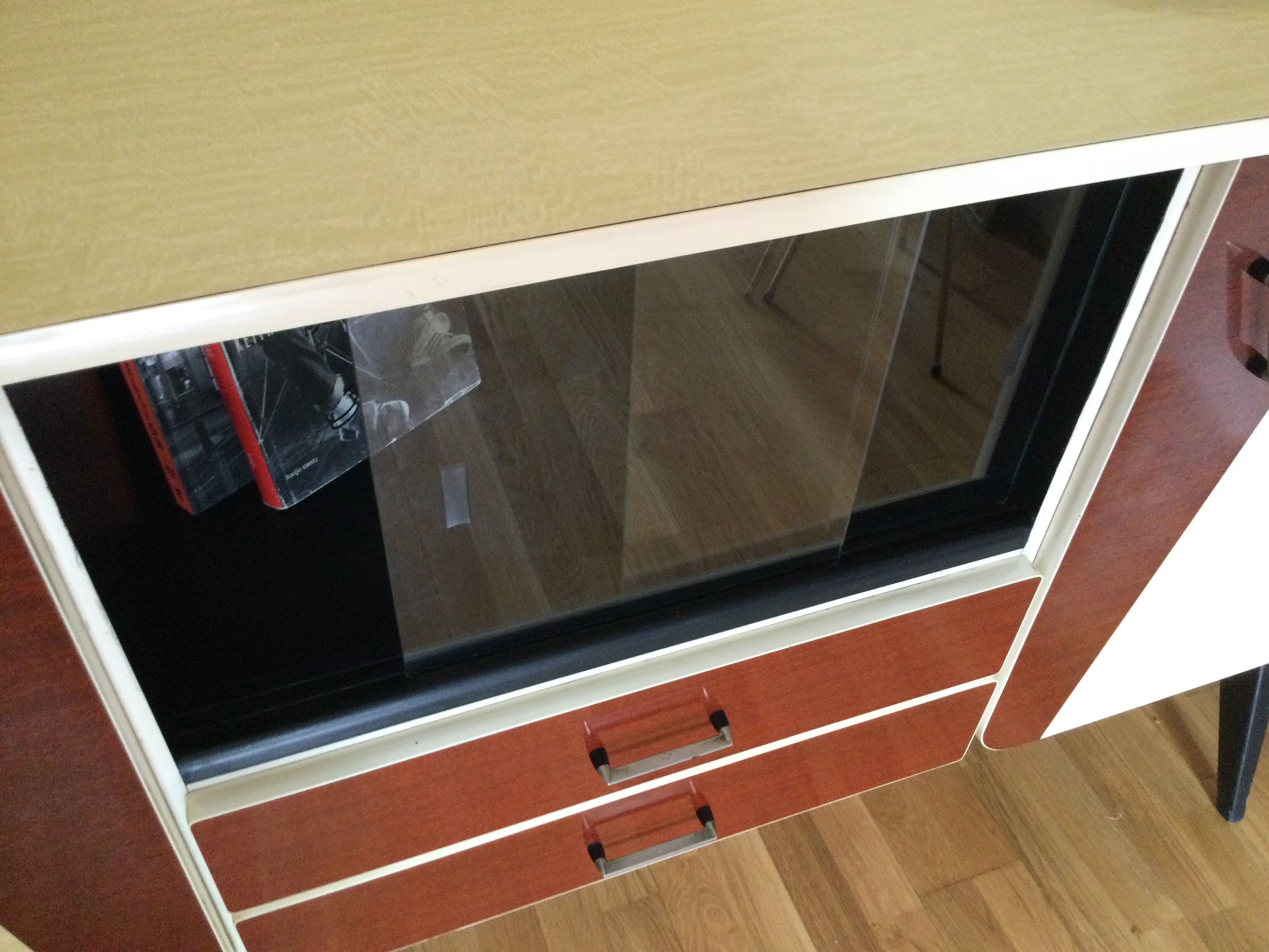 Enfilade vintage bois et formica