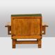 Pair of modernist style armchairs in pitch pine. 1960s.
