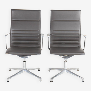 Paire de fauteuils de bureau ICF Una Chair Management