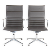 Paire de fauteuils de bureau ICF Una Chair Management