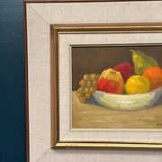 Oil on Panel “Still Life with Fruit” by Hilding Bernhard Högberg Vintage