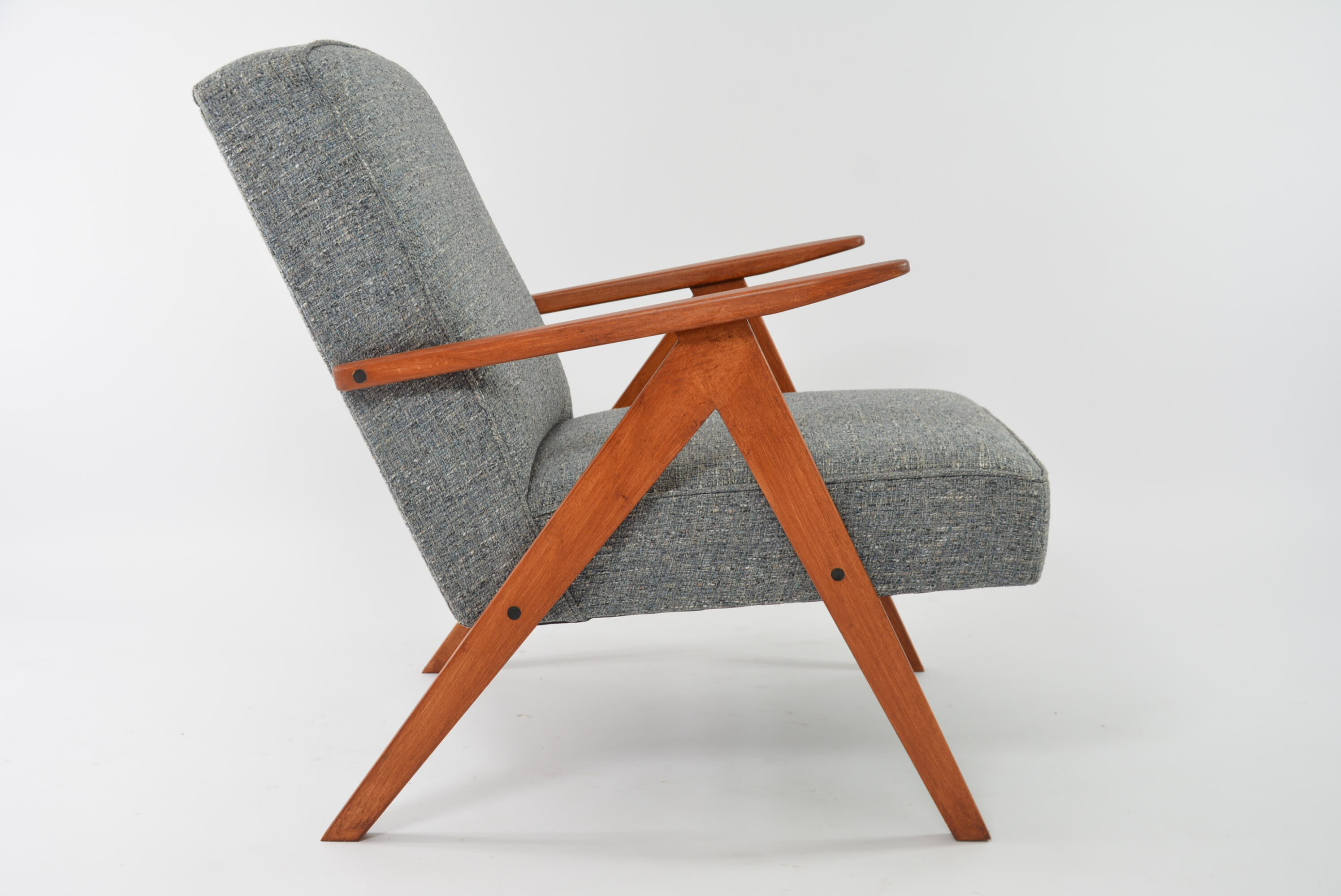 Armchair kompas blue gray mottled