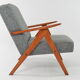 Armchair kompas blue gray mottled