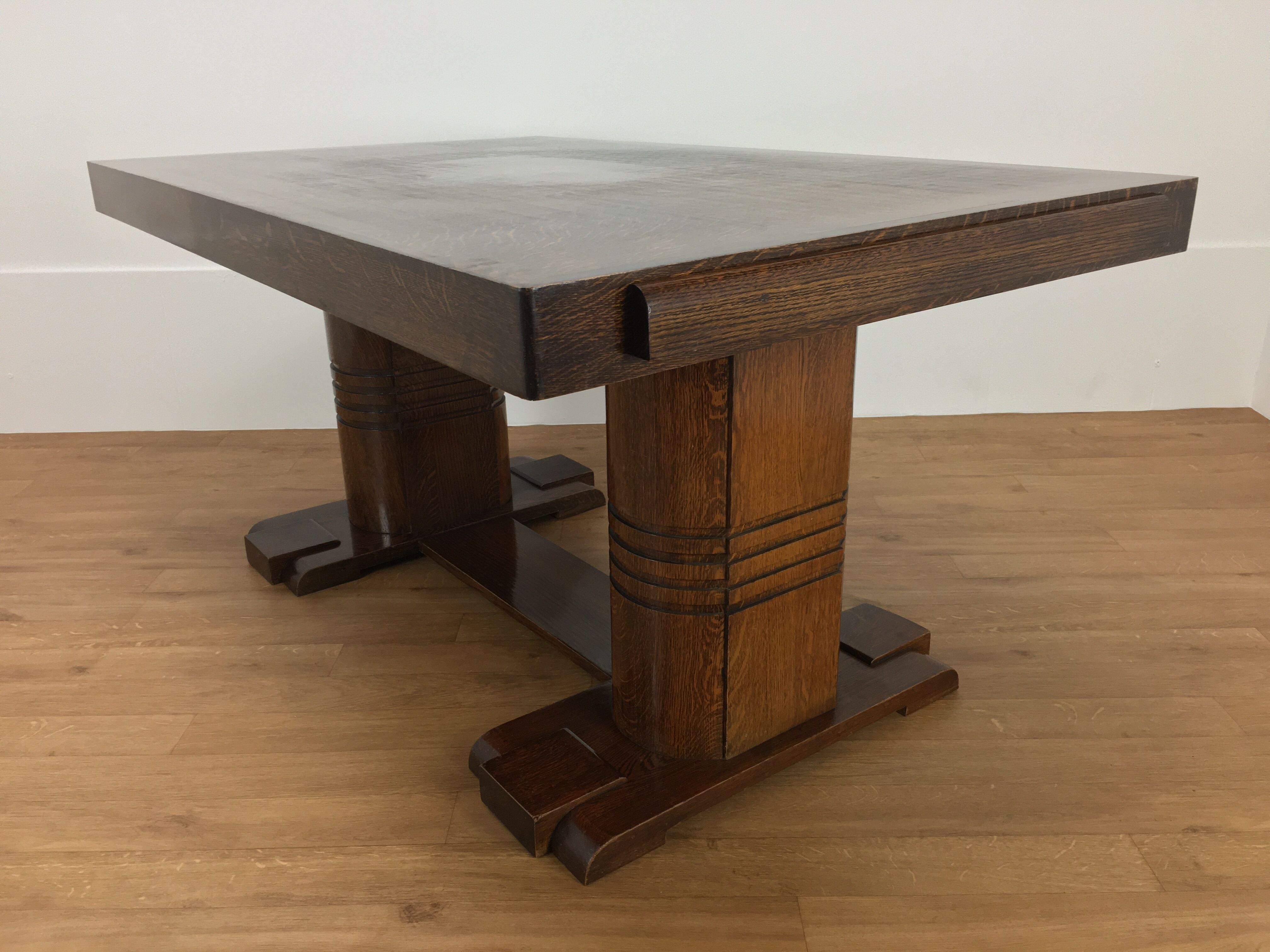 Massive and expandable art deco brutalist table