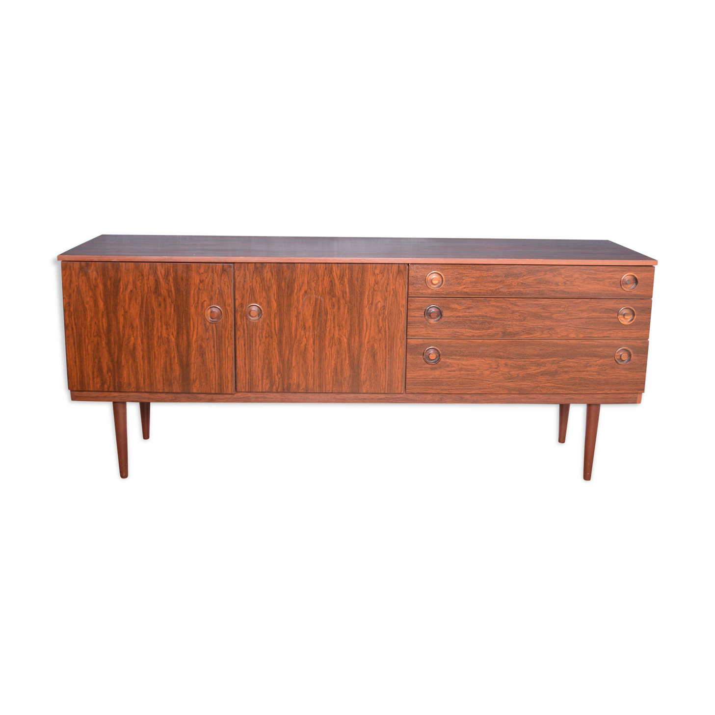 Rosewood Greaves & Thomas retro sideboard cabinet, 1970s