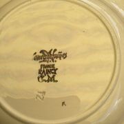 8 old flatassiettes of the earthenware factory Degoin Sarreguemines décor Raincy