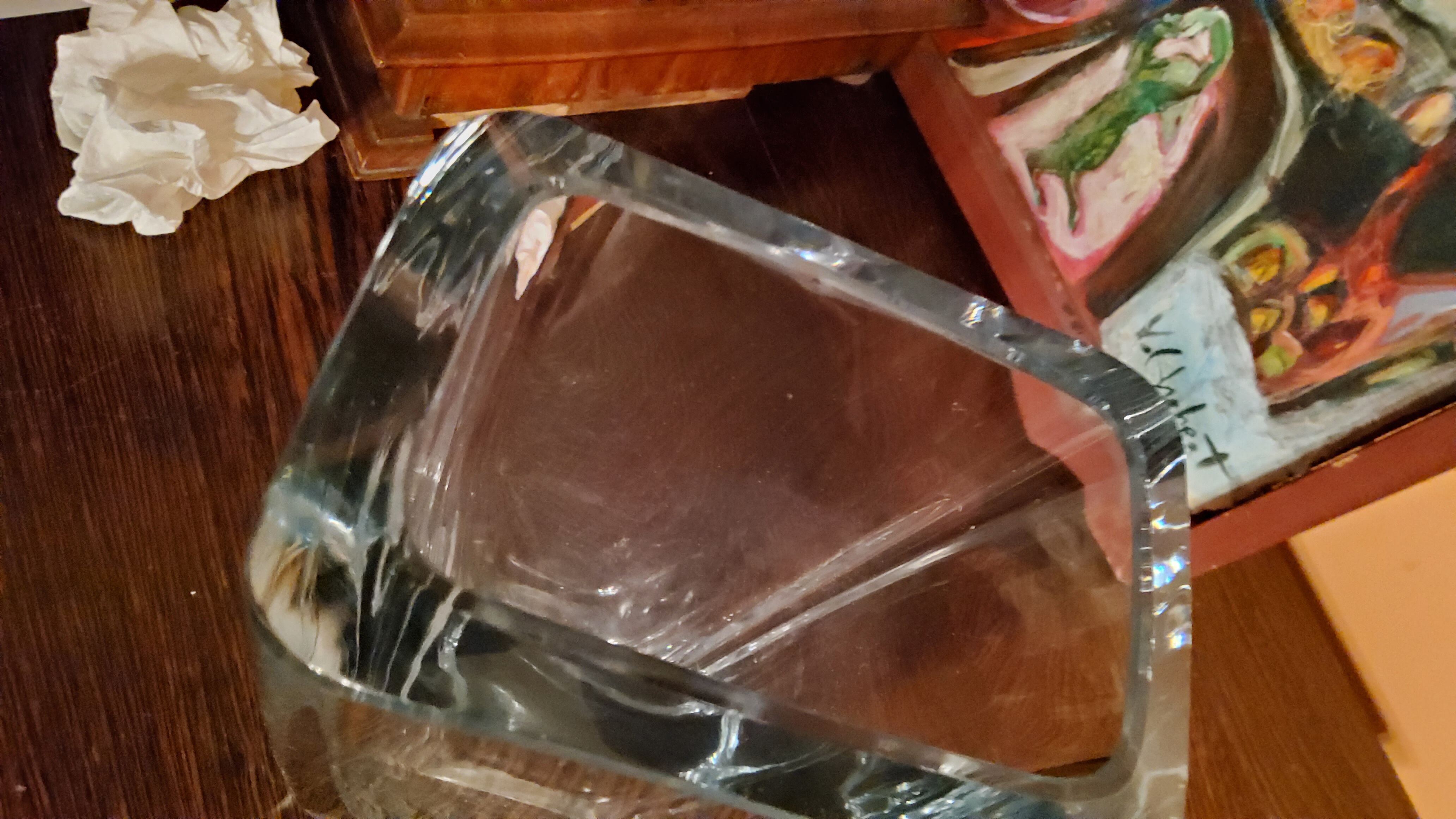 Scandinavian crystal vase from the 50s