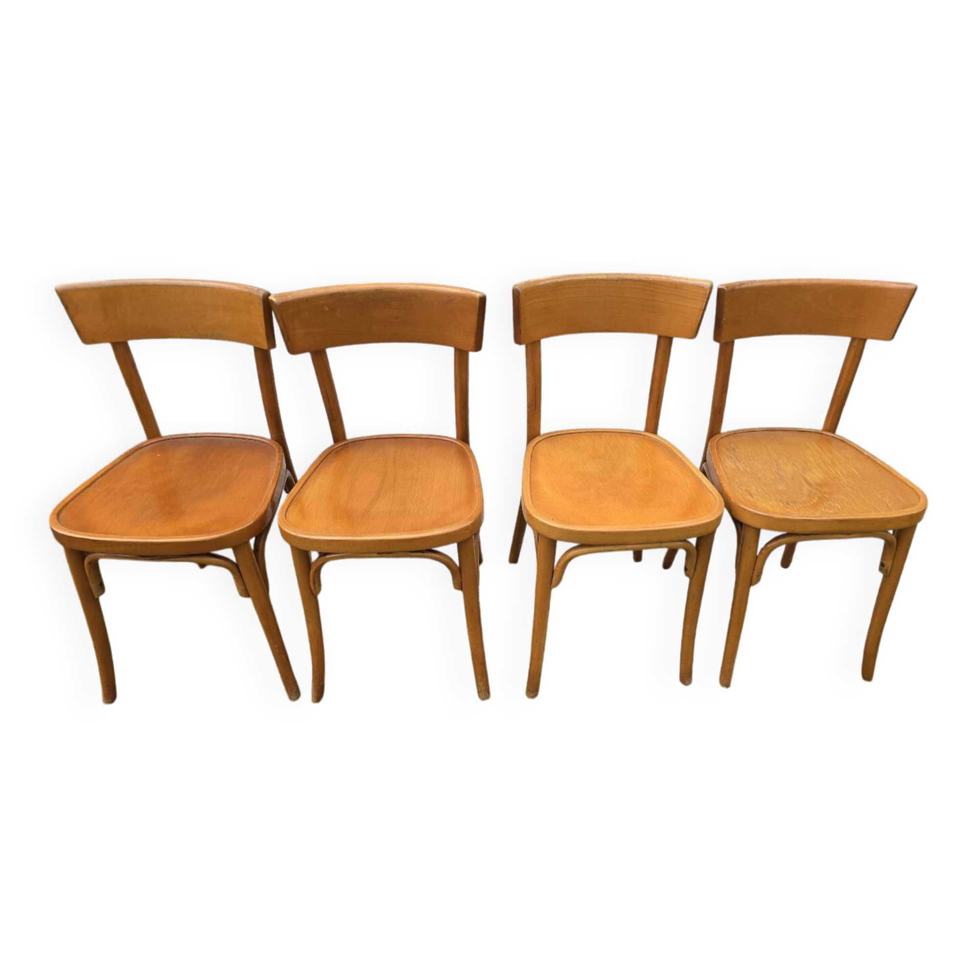 Set of four vintage bistro chairs