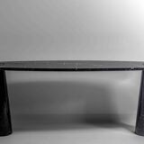 'Eros' console table in black marquina marble by Angelo Mangiarotti