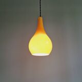 Scandinavian pendant light in honey-colored opaline glass, 1960s