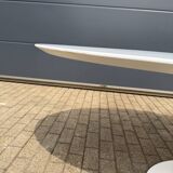Original oval Tulip Knoll table 198cm white laminate, NEW in the box.