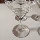 Set of 6 blown aperitif glasses with engraved patterns