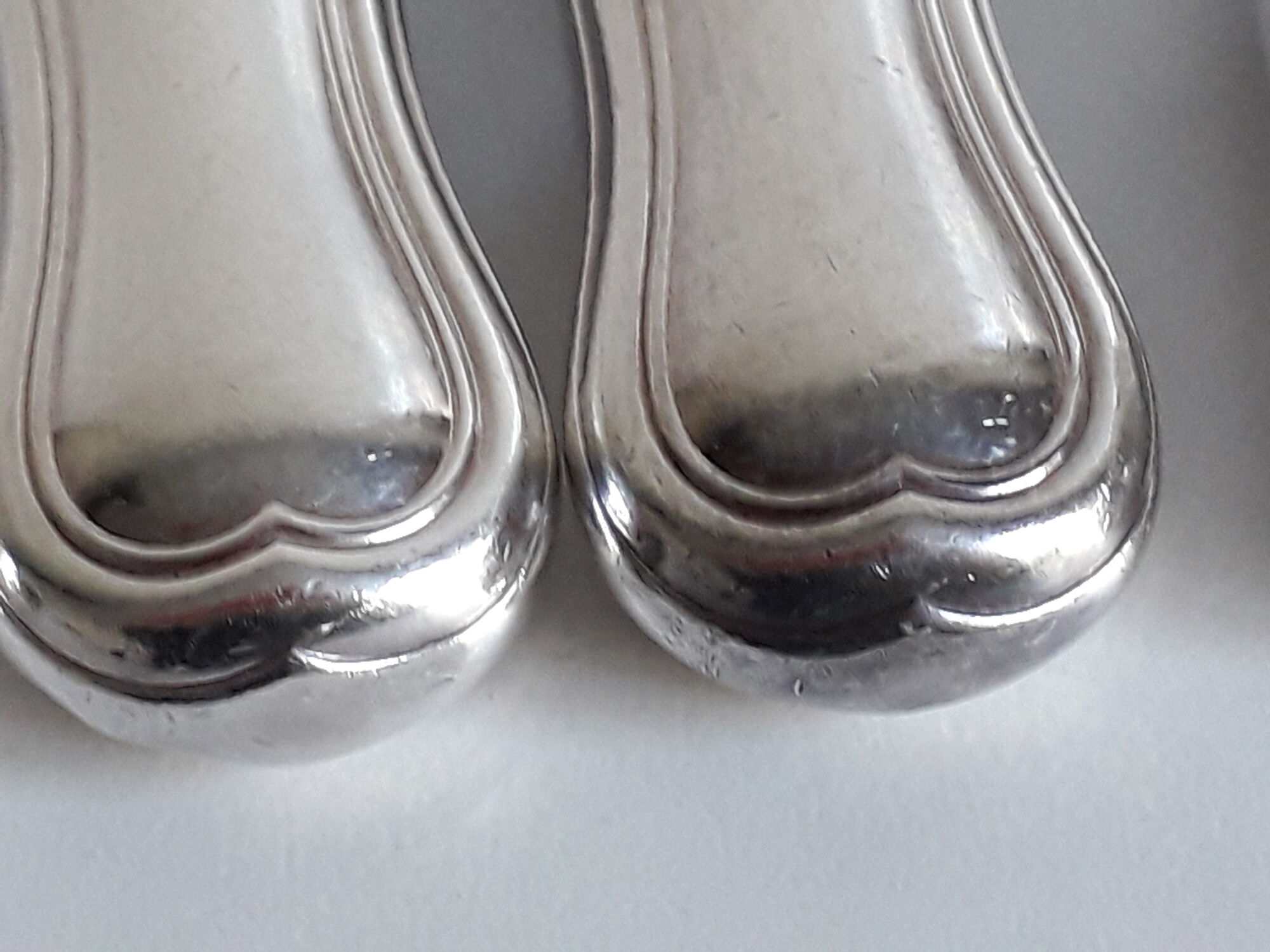 Set of 12 knives silver metal and stainless steel violin model Ercuis