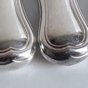 Set of 12 knives silver metal and stainless steel violin model Ercuis
