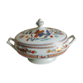 Oval soup pot in Limoges Bernardaud porcelain, Pondicherry model