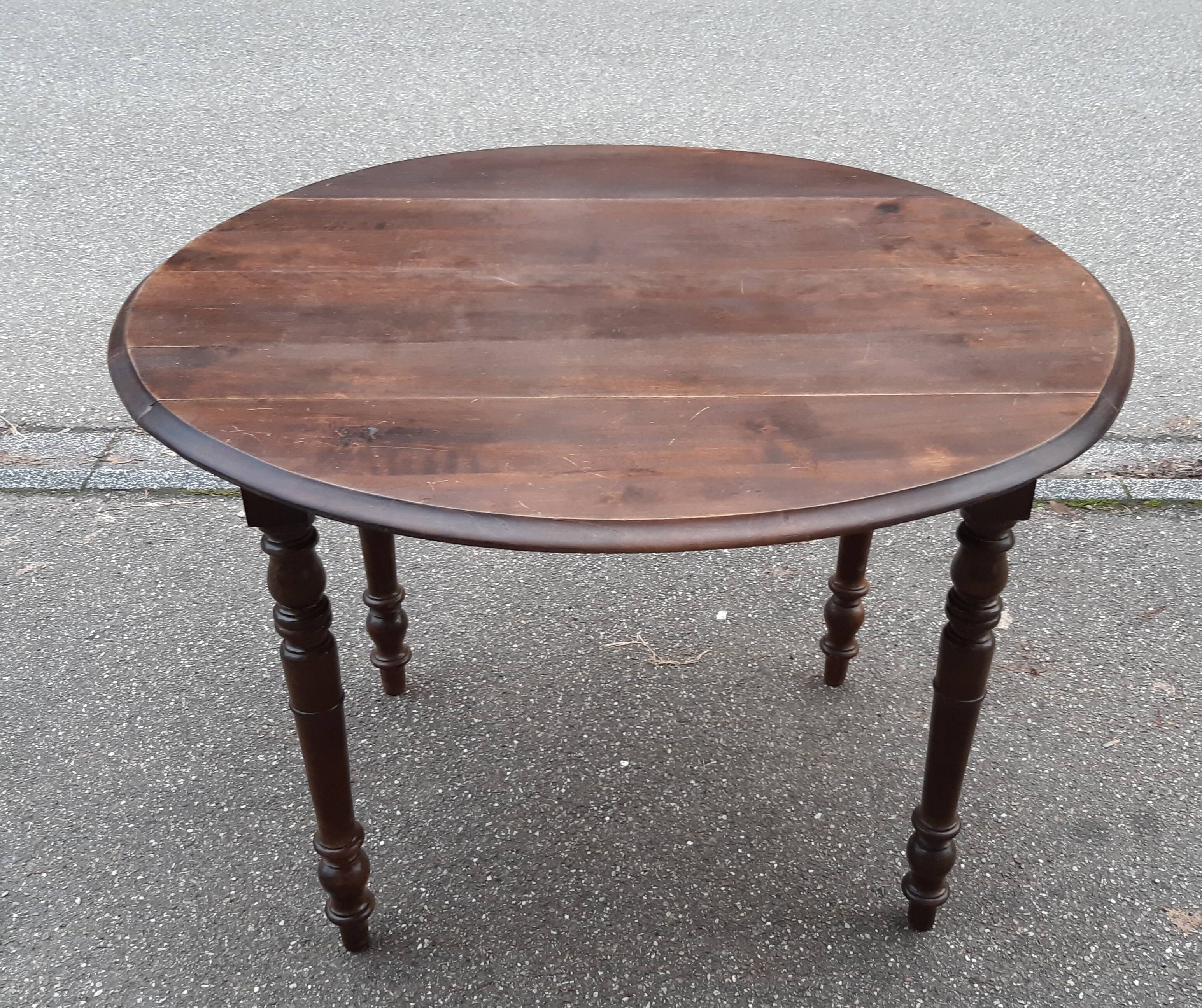 Table with fruit wood flaps, early 20th century