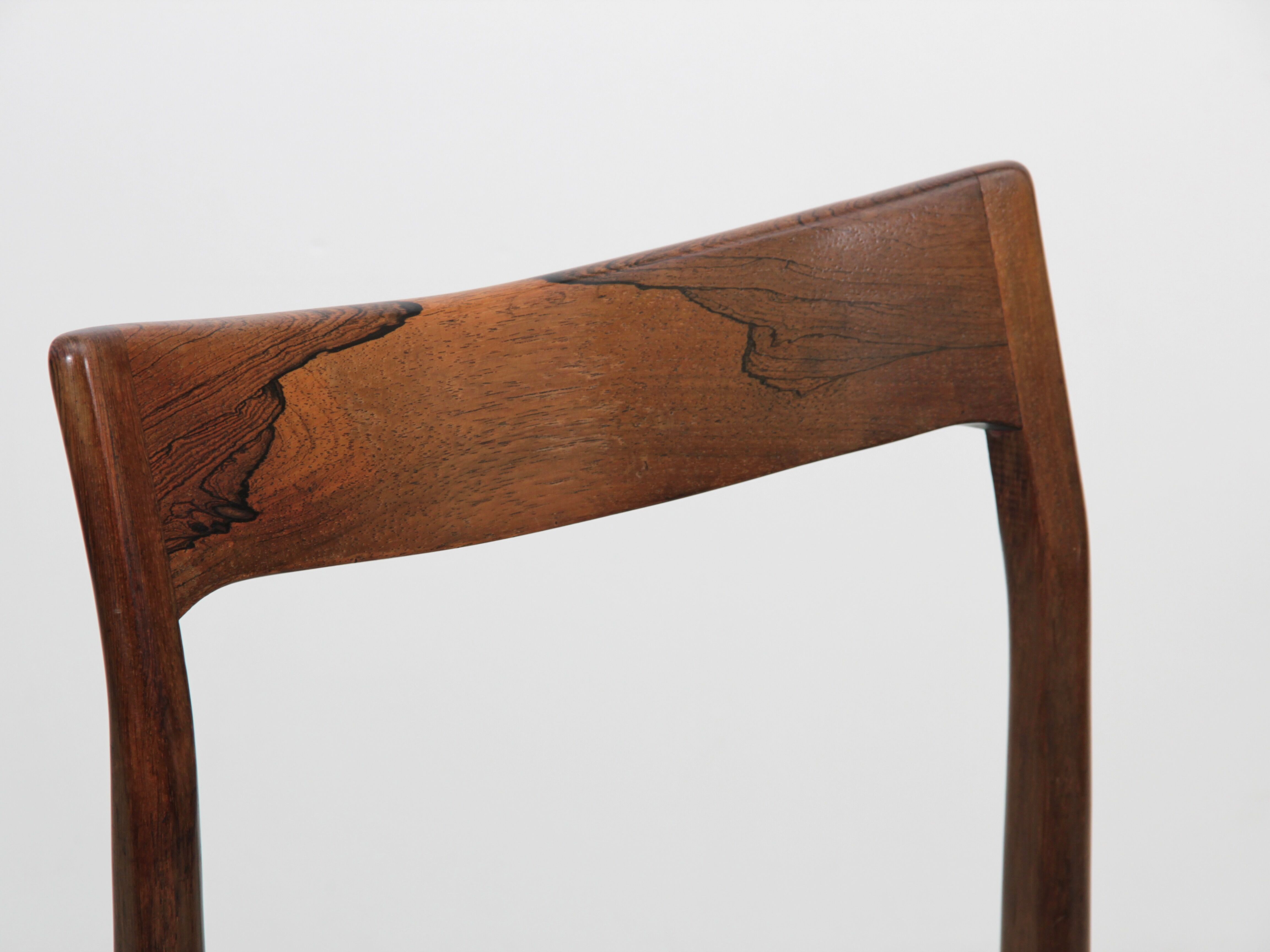 Suite of 6 Scandinavian rosewood chairs from Rio