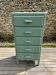 Vintage 1950s chiffonier in cedar green.