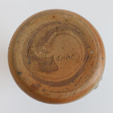 Stoneware candle holder signed