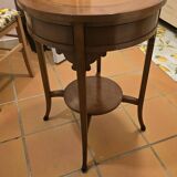 Pedestal Swivel Table with marquetry top