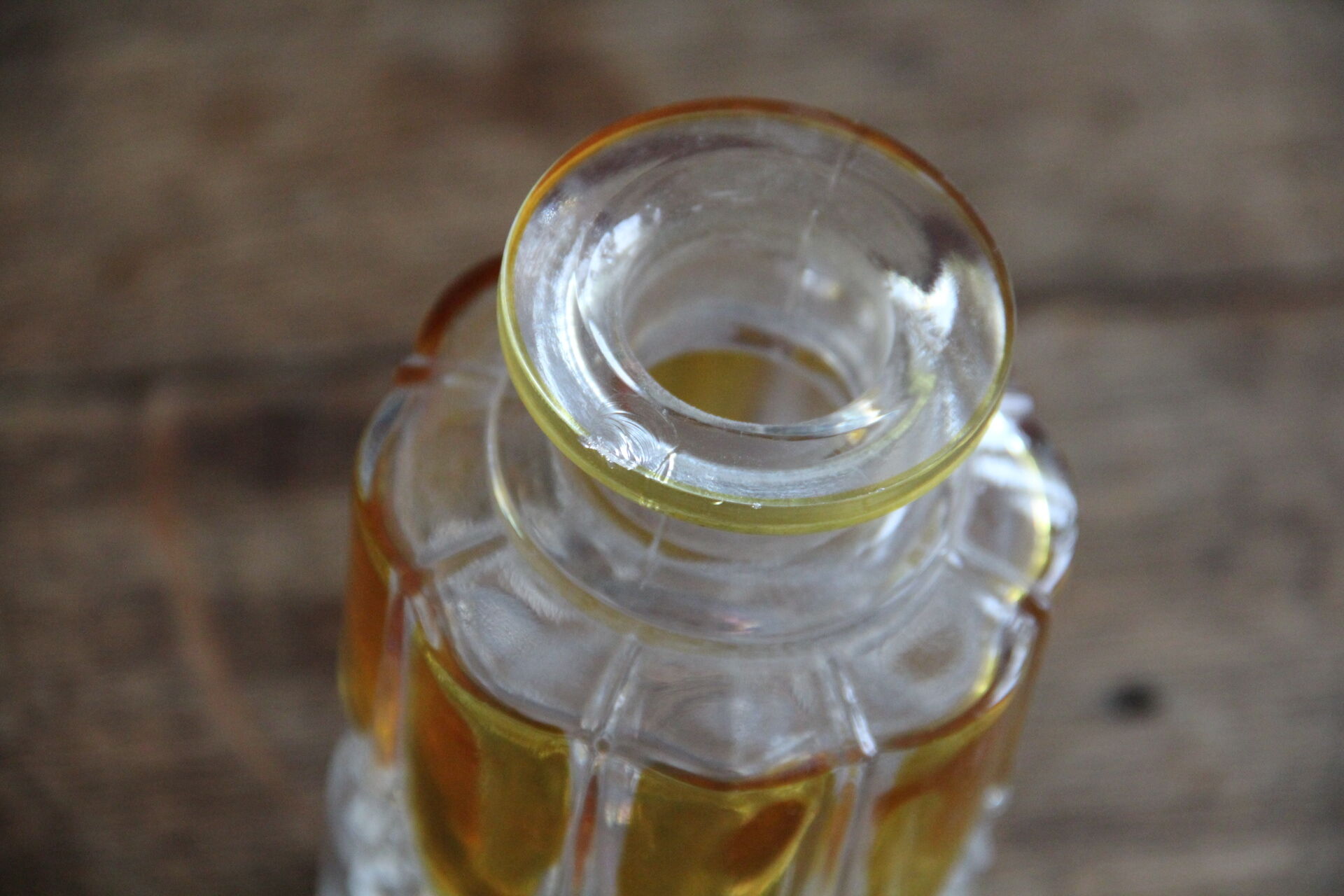 Set of crystal art deco toilet bottles