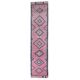 1970s Turkish Handmade Wool Pink Runner 81x363
