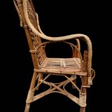 1950s Rattan Child's Armchair