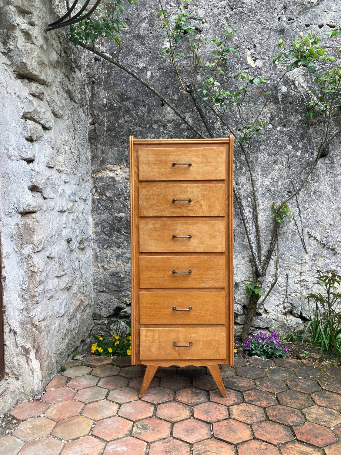 Commode pieds compas vintage